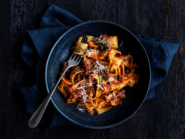 Oxtail ragout with pasta